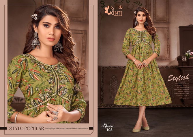 Shivani By Kinti Printed Embroidery Kurtis Wholesale Price In Surat
